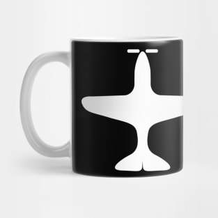 Simple one engine airplane design Mug